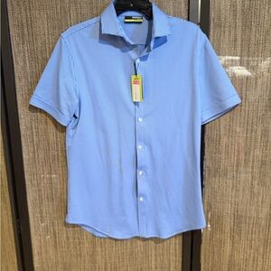 Murano Light Blue Casual Button Down Shirt Mens Size M NEW